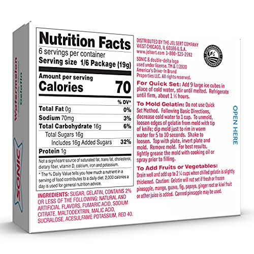 SONIC Watermelon Gelatin, 3.94 Oz. – Fat Free Dessert Mix with Iconic SONIC Drive-In Flavor - image 5