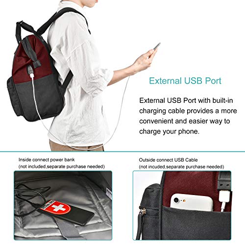 BRINCH 15.6 Inch Wide Open Laptop Backpack - Image 4