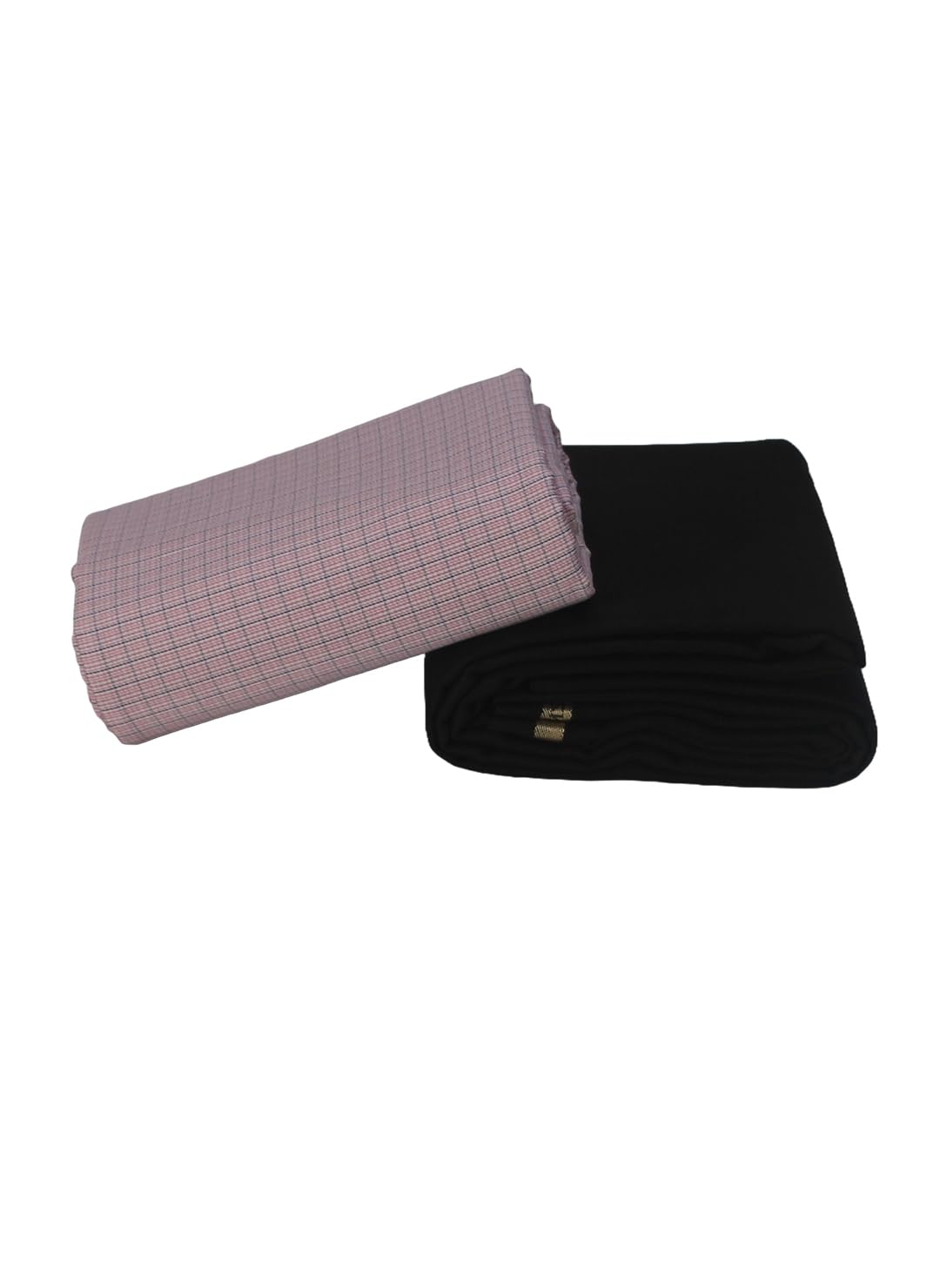 Clothing Quick Style Men's Unstitched Poly Cotton Shirt and Trouser Fabric Set - Gift Pack (Assorted color-Any color color combinations possible)