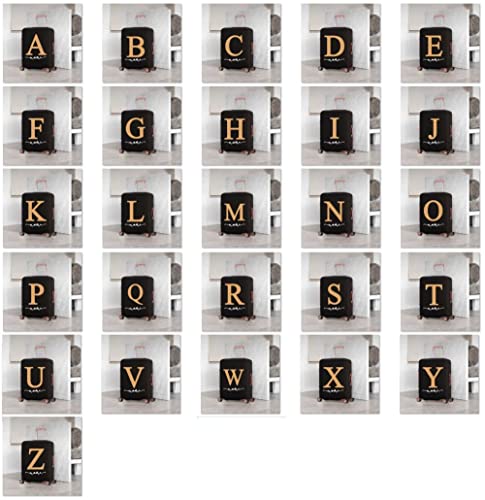 Personalized Name Luggage Cover Simple Gold Initials Letter Suitcase Cover Washable Suitcase Protector Cover Fits 18-32 Inch Travel Trolley,M2