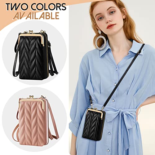 ANYCHO Mobile Bag for Women,PU Leather Mobile Wallet, Adjustable Mobile Purse for Ladies,With Credit Card Slot 2 51XVmXZitbL. SL500