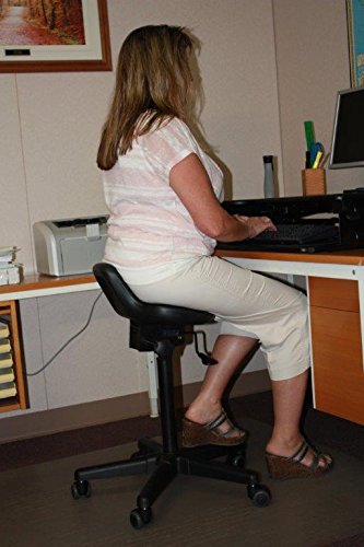 Image of Jobri BetterPosture AX Sit /Stand Stool Adjustable Stool for Standing Desk Users Ergonomic Sit and Stand Stool