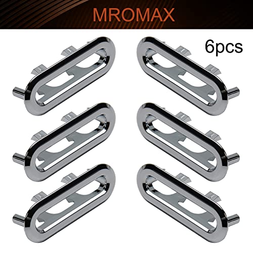 MroMax Sink Overflow Covers Bathroom Kitchen Basin Trim Oval Ring Caps Insert Spares Silver Tone 6 Pcs, 6 Pieces - Image 4