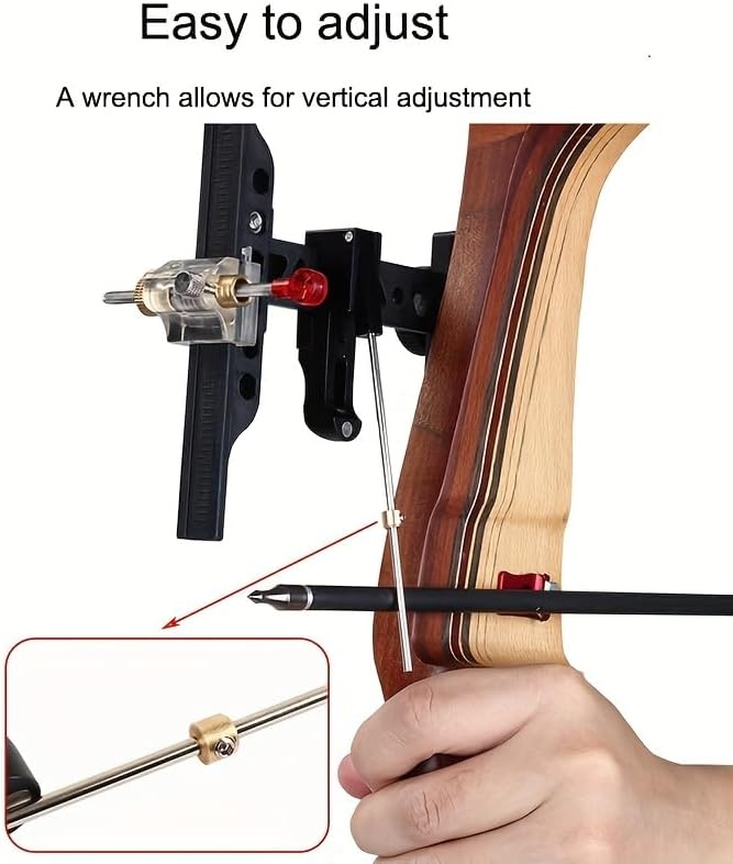 YHNNH Archery Clicker Magnetic Recurve Bow Clicker Aluminum Bow Sight Clicker with Adjustable Slider Arrow Shooting Signal Bow AccessoriesA,One Size