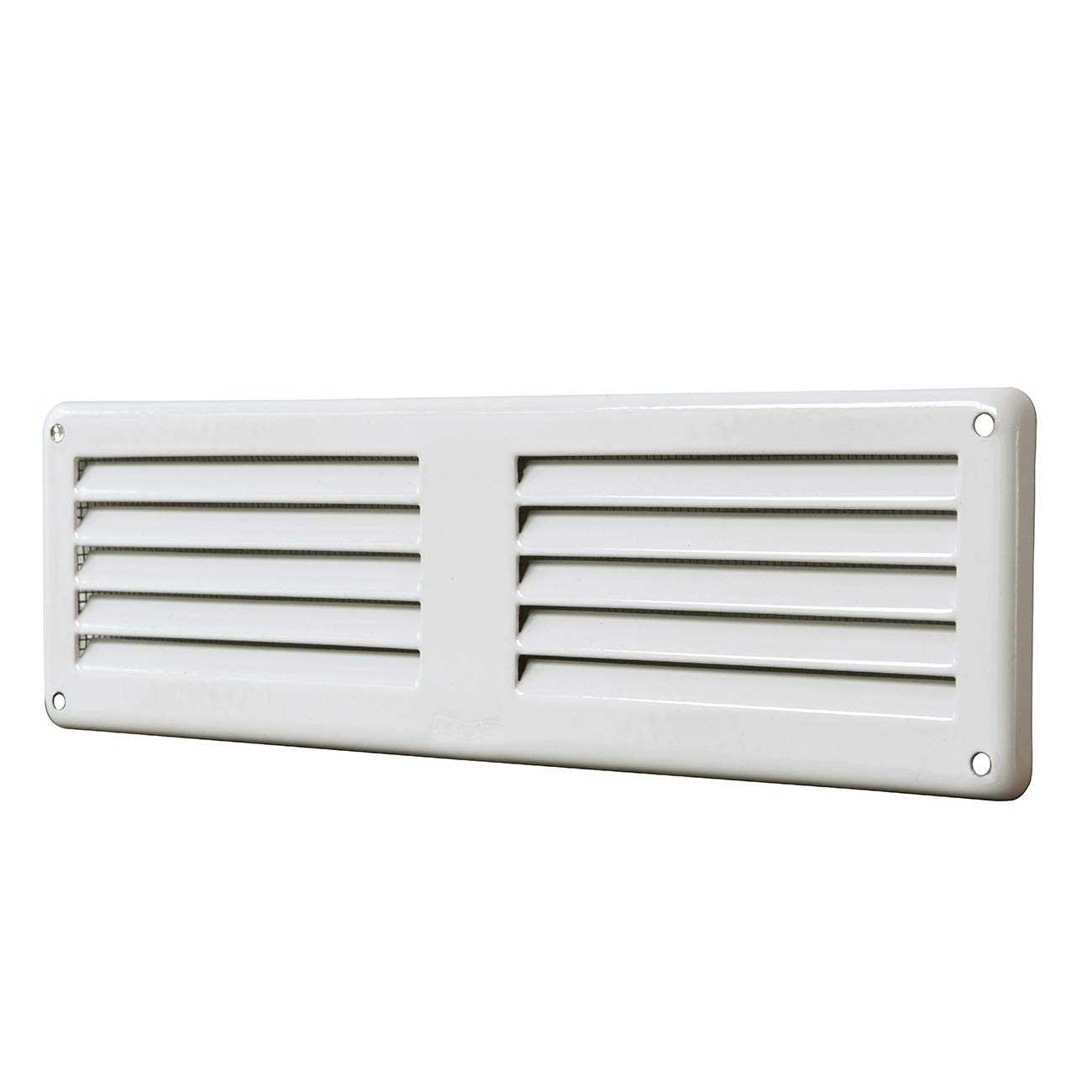 La Ventilazione Grey The Ventilation Grid Gl206rb Rectangular Ventilation Grille In White Painted Sheet, To Overlap, With Insect Net Dimensions 200X60 Mm