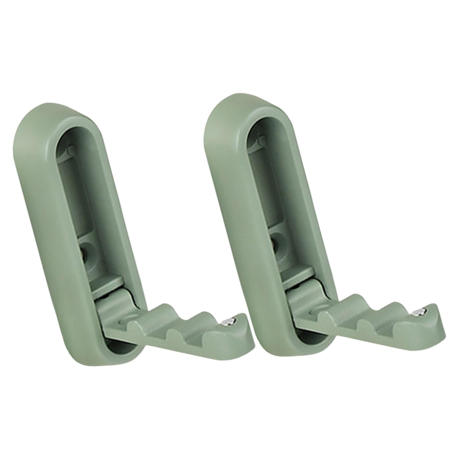 Newft Matte Gray Green 2Pcs Foldable Towel Hook Space Saving Wall Mount Hook Elegant Wall Mounted Folding For Bathroom Closet & Kitchen Easy Installs Mount