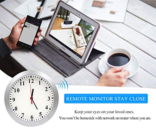 KAMRE 1080P WiFi Hidden Camera Wall Clock Spy Camera, Nanny Camera for Home Security with Motion Detection, No Night Vision - Thumbnail 7