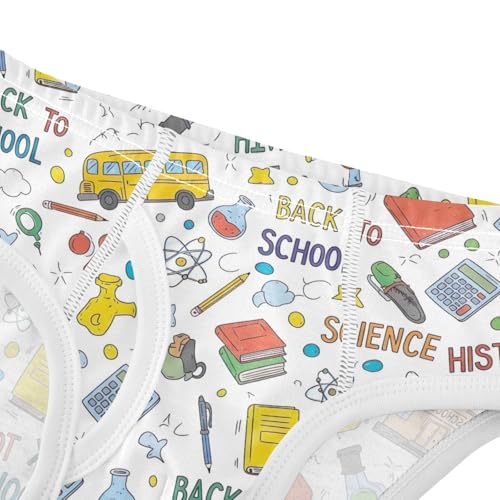 CHIFIGNO Cute School Doodles White Boys Briefs Cotton Boys' Underwear Soft Printed Briefs Underwear4