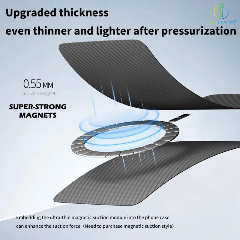 Image of T Teclusive Carbon Fiber Case Compatible with Magsafe iPhone 17 Pro Max