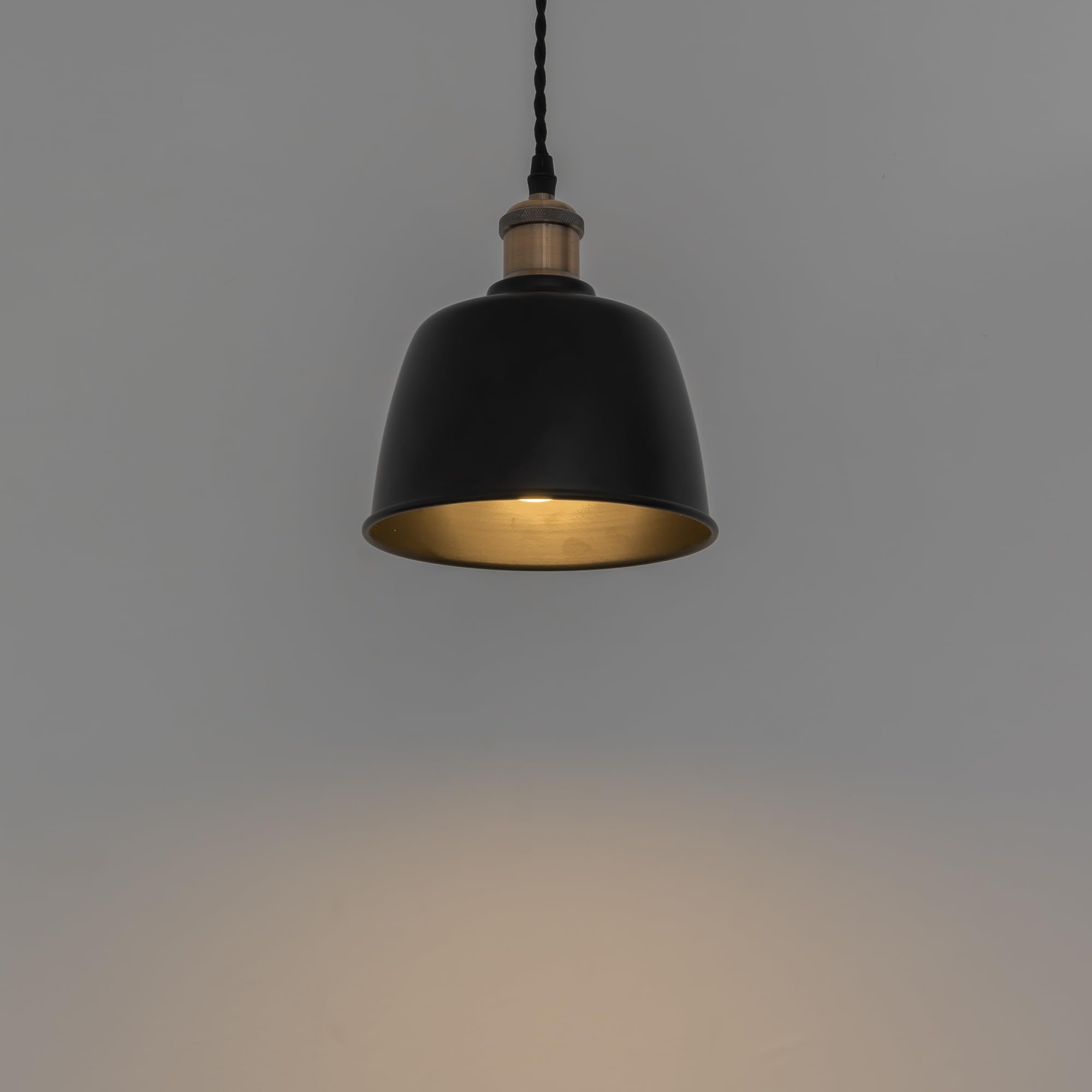 Dimmbare Hängelampe mit Batterie Innen, Retro Hängeleuchte Batteriebetriebene Lampe, Pendelleuchte ohne Strom Stromanschluss für Küche Nachttischcafé, Schwarz TB3119-RB