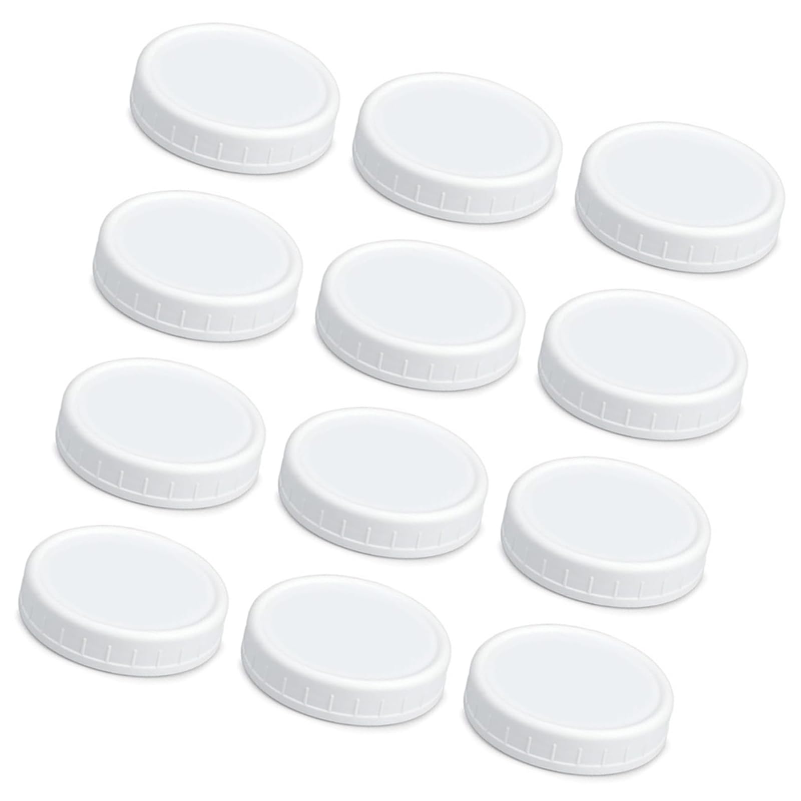 PENCHEAK Leakproof Jar Lids, 12Pcs Wide Mouth 70mm / 86mm for Canning and Dishwasher Safe Presentation Bricklayer Jar Closures