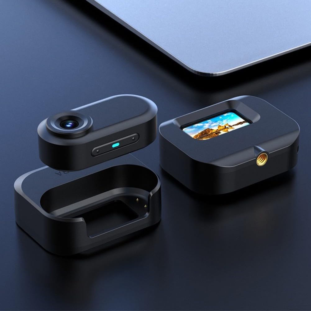 1080P per mini Action Cam Portatile Vivavoce 1080P per Mini Action (Bianco) | Full HD 1080P, registrazione a mani libere, design a forma di pollice, materiale ABS, compagno di viaggio