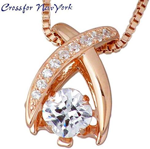 Crossfor NewYork クロスフォー ニューヨーク Jupiter シルバー ネックレス キュービック ピンク NYP-5