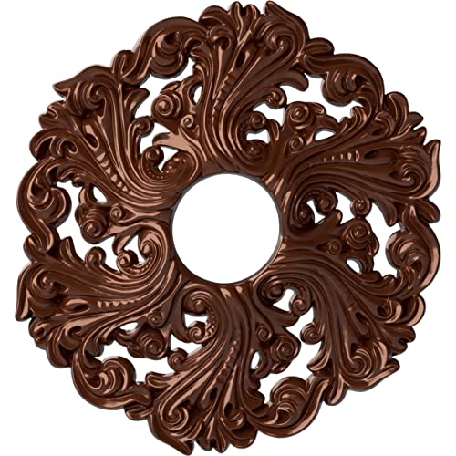 Image of Ekena Millwork CM19ORCPS Orrington Ceiling Medallion, Copper Penny