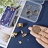 SUNNYCLUE 8 SET 36PCS Or Bagues Breloque Ensemble Acier Inoxydable avec Charme Anneaux Pendants en Étoile en Métal Lune Coeur Pendantes Réglables Bague de Déclaration Mode Ouverte pour Femmes Hommes #2