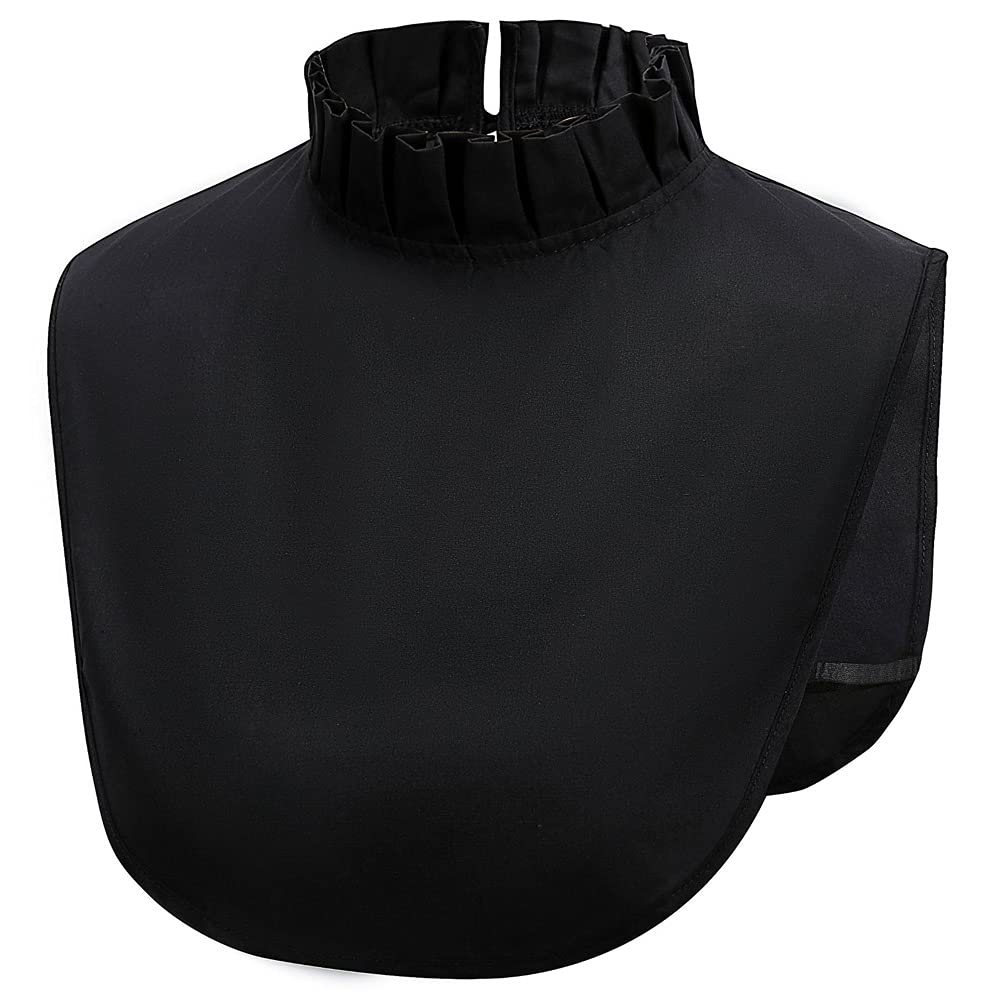Loudsung Women's Black Fake Collar Detachable Dickey Collar Half Shirts Stand Collar Blouse False Collar Top Elegant For Girls(Black)