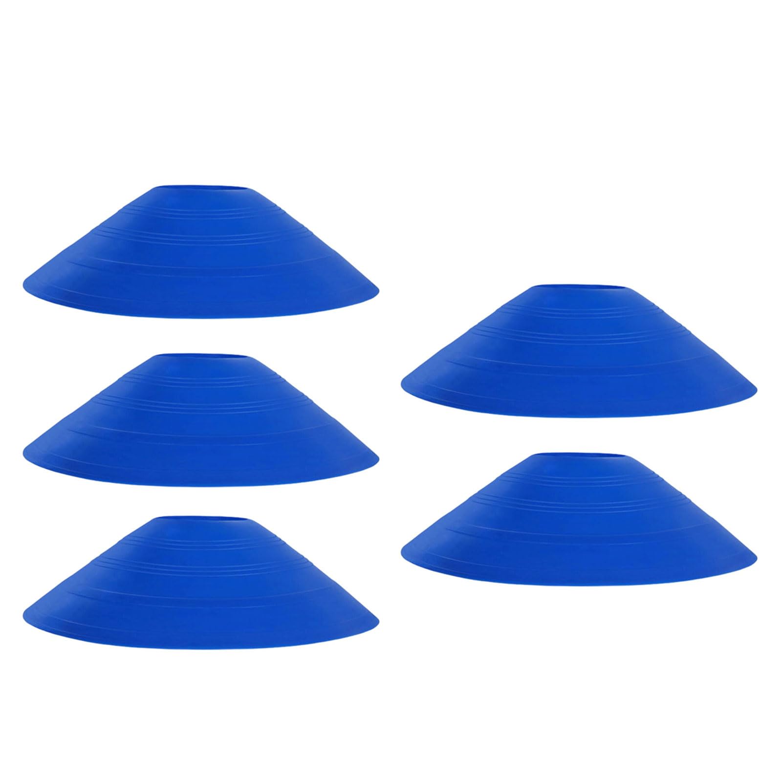 PLCPDM 5pcs Flexible Colorful Practice Cones Round Edges Training Cones Polyethylene Texture for Football Coaching and Sports Soccer Football Training