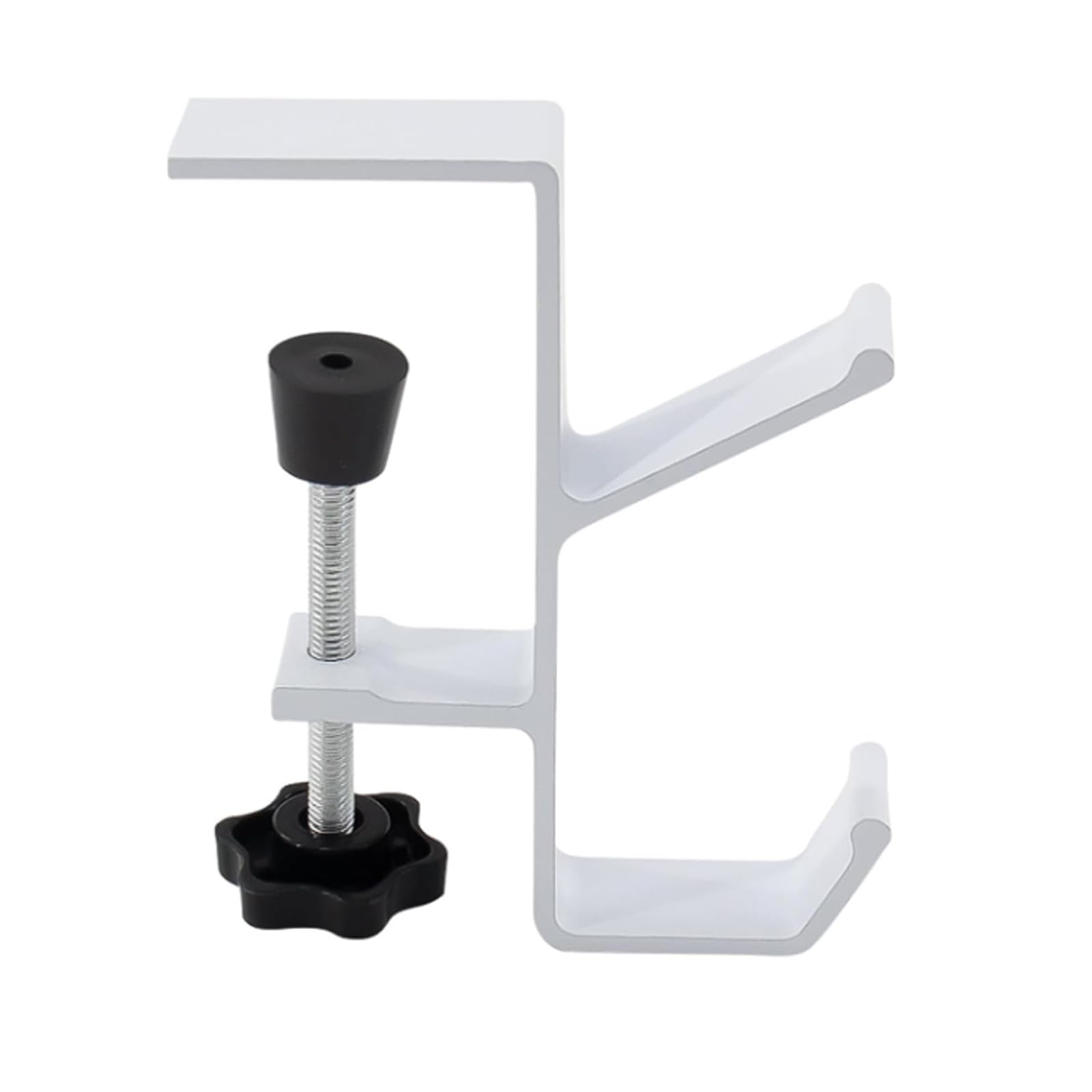 No Punch Table Hook, Desk Hooks Purse Hanger Adjustable Bag Holder Heavy Duty Backpack Hangers No Punching Handbag Hanging Hooks Table Storage Accessories for Purse, Bag, Headphone (White)