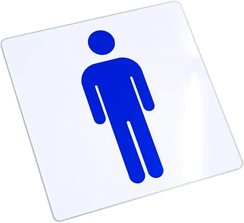 Amazon アクリル製トイレピクトサイン 壁面等設置用両面粘着テープ付き Restroom Sign W Double Sided Adhesive Tape 標識 サイン 文房具 オフィス用品