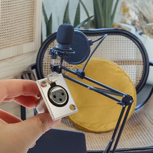 Conectores XLR hembra de 3 pines para panel metálico pack de 10 piezas 4
