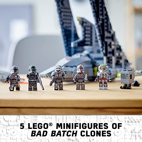 Star Wars The Bad Batch Attack Shuttle 75314 Awesome Toy with 2 Speeders Minifigures of Bad Batch Clones (969 Pieces) - Lego - Immagine 4