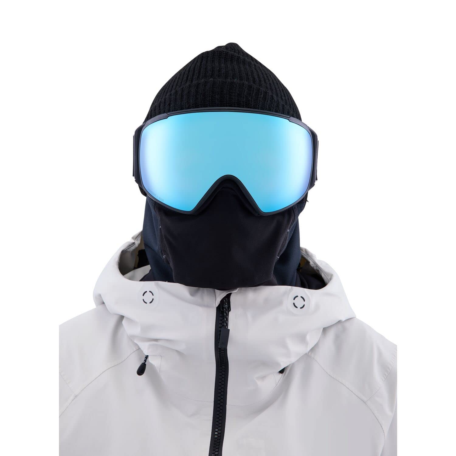 Anon M4S Low Bridge Fit Goggles (Toric) + Bonus Lens + MFI Face Mask, Frame: Black, Lens: Perceive Variable Blue