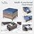PHI VILLA Patio Furniture Set, 6 Pieces Wicker Outdoor Conversation Set with 2 High Back Patio Swivel Chairs, 3-Seat Rattan Patio Sofa Couch, 2 Muti-Functional Ottomans (Navy Blue Cushions)