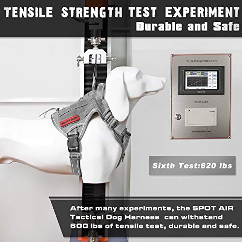 Tactical Dog Harness Large,Military Service Weighted Dog Vest Harness Working Dog Molle Vest With Loop Panels,No-Pull Training Harness With Leash Clips For Walking Hiking Hunting(Grey,Xl) #TOP7