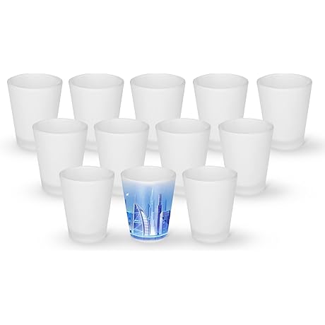 Sublimation Frosted Shot Glasses Blanks 12-Pack
