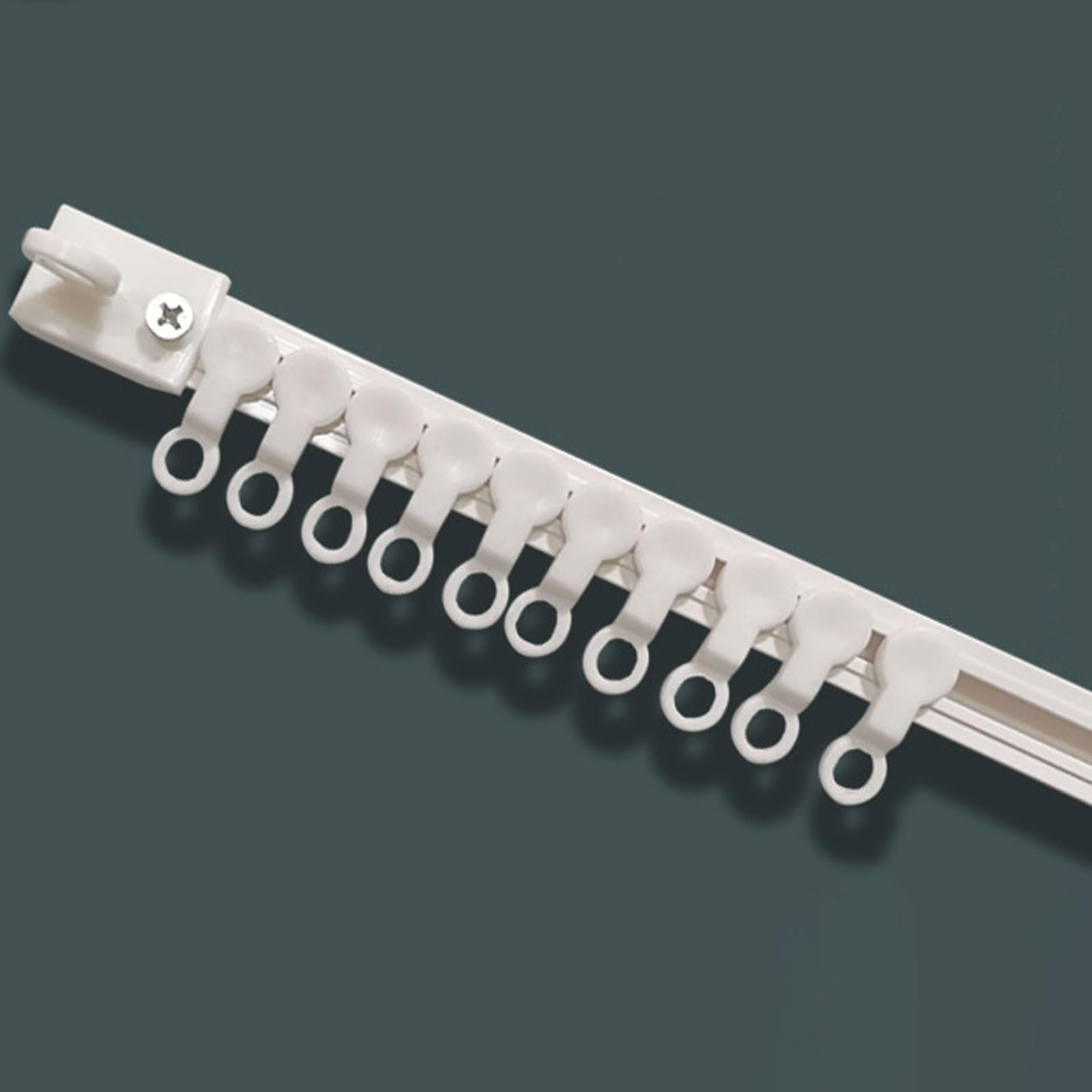 Machtiging Flexible Curtain Track,Room Divider Sliding System,Self-Adhesive Curtain Rail Track,Wall Ceiling Mounted,Easy To Install,No Drill,for Shower Corner Caravan