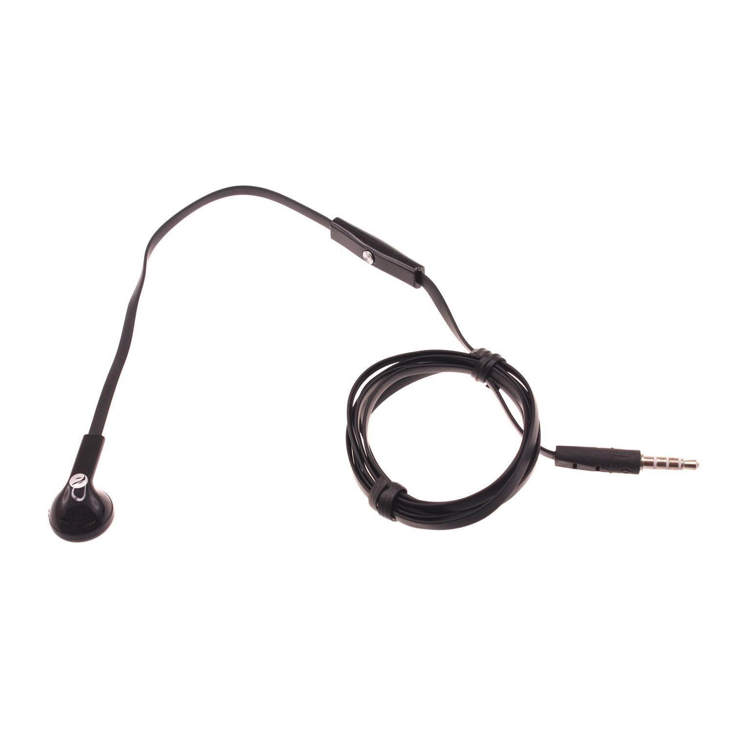 Mono Headset Wired Earphone Single Earbud Compatible with Motorola Moto G Power 5G (2024,2023,2022,2021,2020), 3.5mm Headphone Flat Black