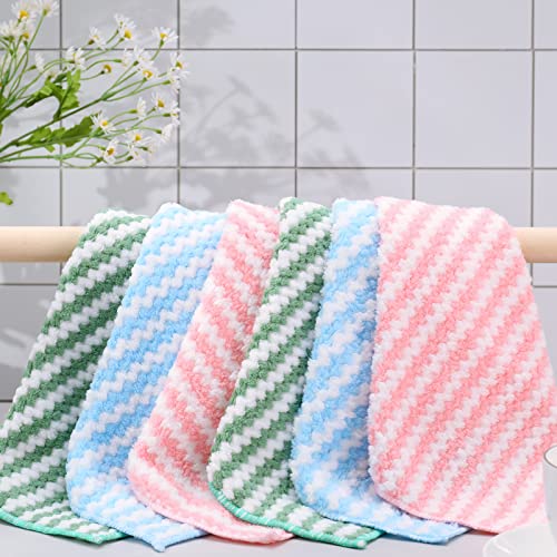 Microfibre Cleaning Cloths, Pack of 9, Super Absorben Reusable Microfibre Cleaning Rag, Multifunctional Dish Polishing Microfiber Cleaning Cloths for Kitchen Home, 25 x 25 cm - Image 6