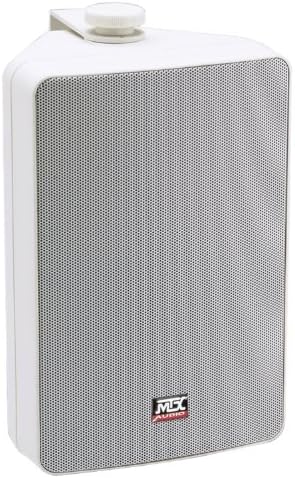 MTX AW52-W All Weather Speaker 5 Inch Woofer, 25mm Dome Tweeter, UV Protected, White Pair