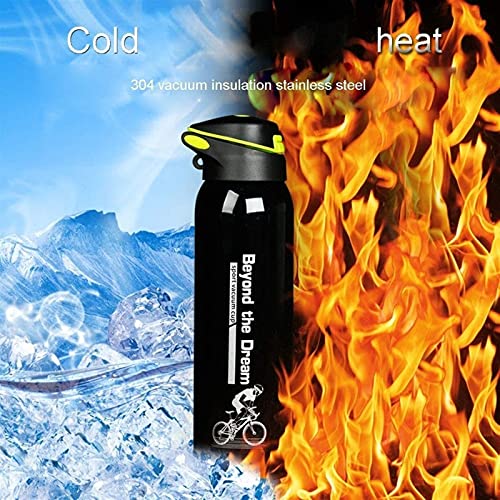 WGLL Botella de agua de taza de termo - acero inoxidable y aislamiento al vacío - Boca ancha con fugas Flex Cap Botella… - Imagen 6