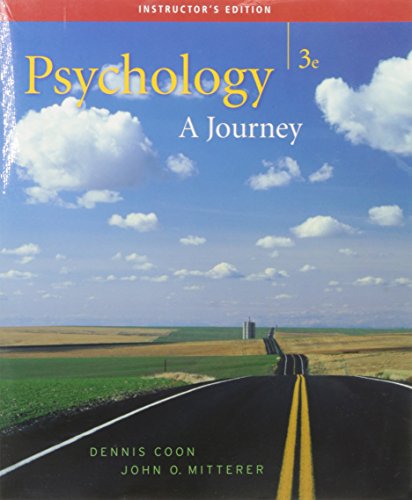 Psychology: A Journey 3rd Edition No CD 0495103756 Book Cover