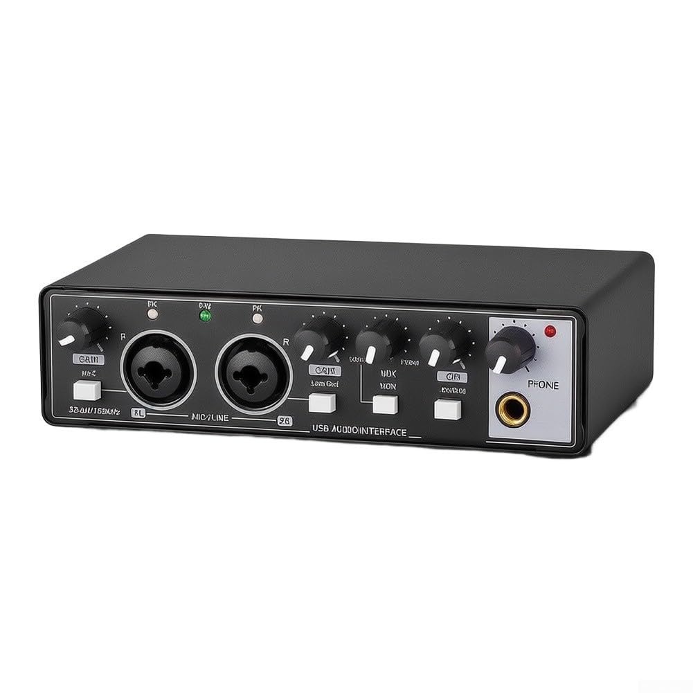 Interfaz de audio USB profesional, tarjeta de sonido de 32 bits/192 K para