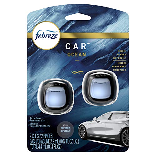 Image of Febreze Car Odor-Eliminating Air Freshener Vent Clips, Ocean, 2 count