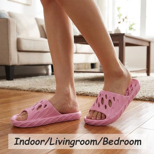 Image of FINLEEO Shower Sandals with Drainage Holes - Quick Drying Bathroom & Gym Slippers for Men and Women