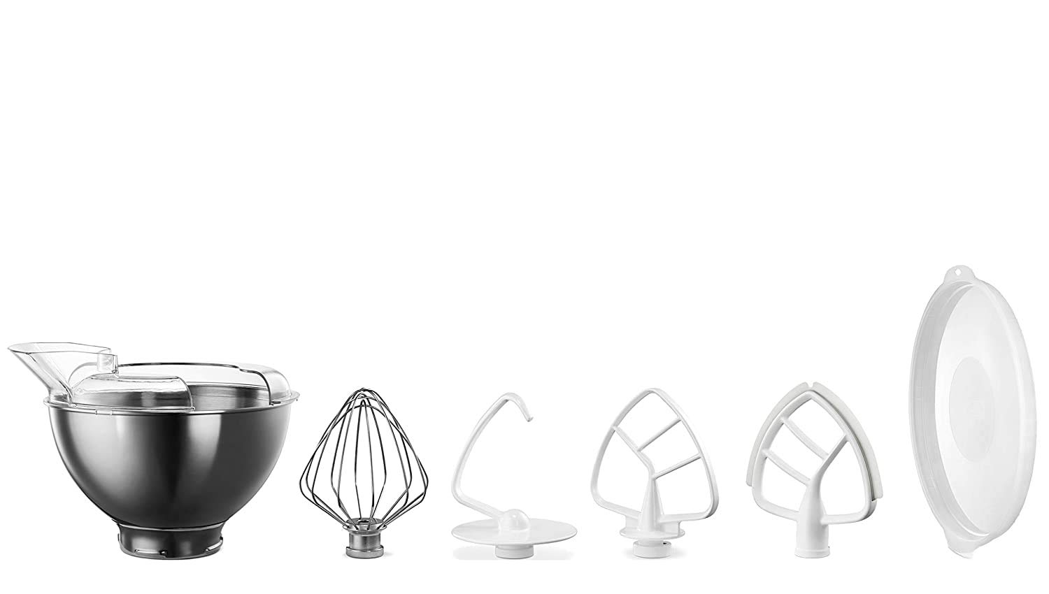 Electrolux Asistente de cocina modelo EKM5570, aparato de cocina con gancho amasador, protección contra salpicaduras, batidor de globos, tapa de fermentación, 1200 W, dos cuencos grandes de 2,9 litros