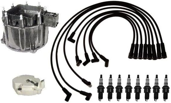 Replacement Spark Plug Kit Distributor Rotor Cap Wire Spark Plugs fits Fleetwood V8 6.0 (also fits p/n 3056051)