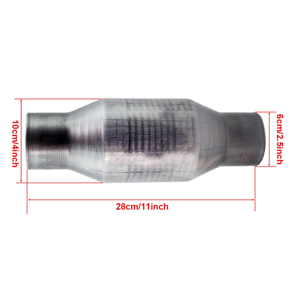 Riloer 2,5 pouces pour catalyseur universel haut débit en acier inoxydable pour véhicules avant l'année de modèle 1998, numéro de pièce 410250