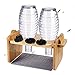 Flaschenhalter für Sodastream, EIVOTOR Glasflaschen Halter Abtropfhalter mit Silikon Abtropfmatte Abtropfständer Abtropfgestell Abnehmbarer aus Bambus für 2er Soda Stream Crystal Emil Flaschen usw.