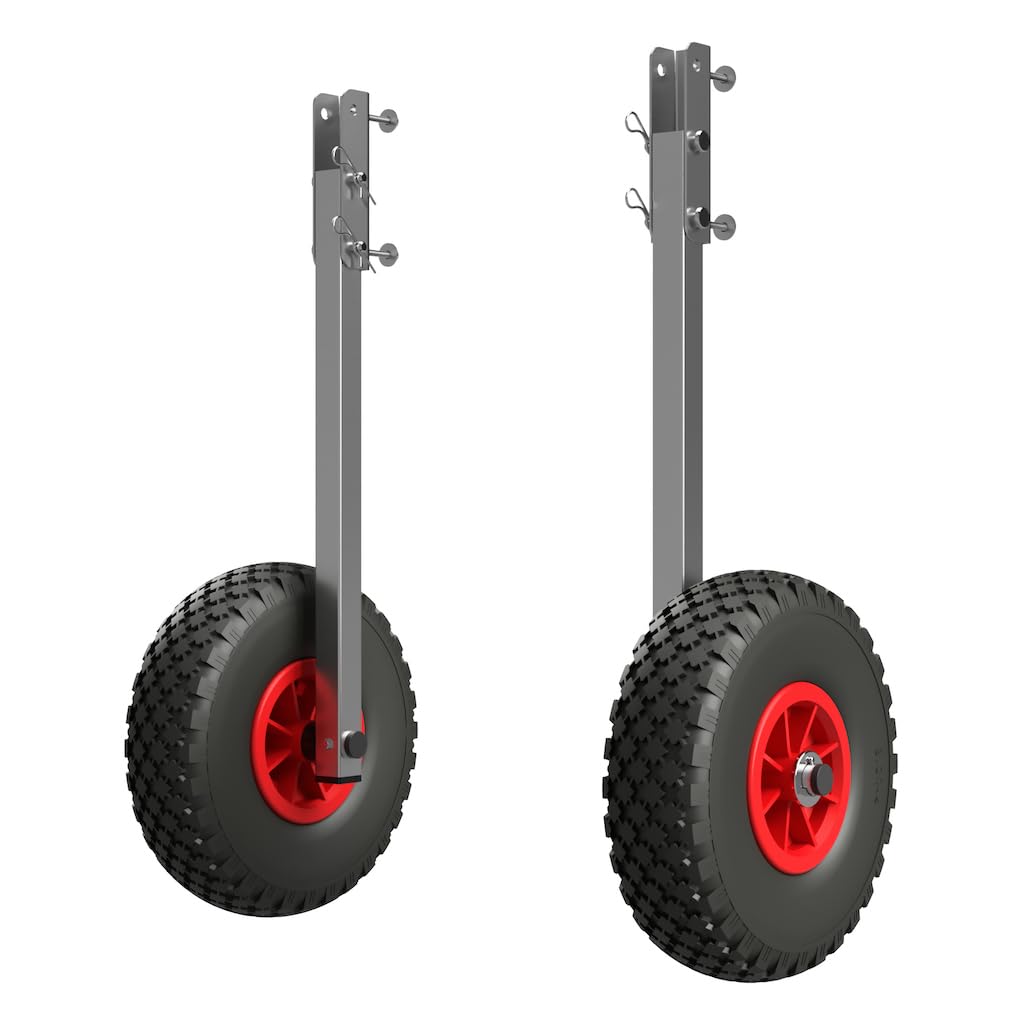 Ruote Di Poppa Pieghevoli Per Gommoni - Coppia In Acciaio Inox, Trasporto Facile, ET200