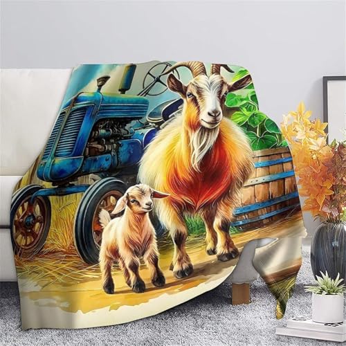 Couverture tracteur 3D plaid lit chaud microfibre 200x230cm