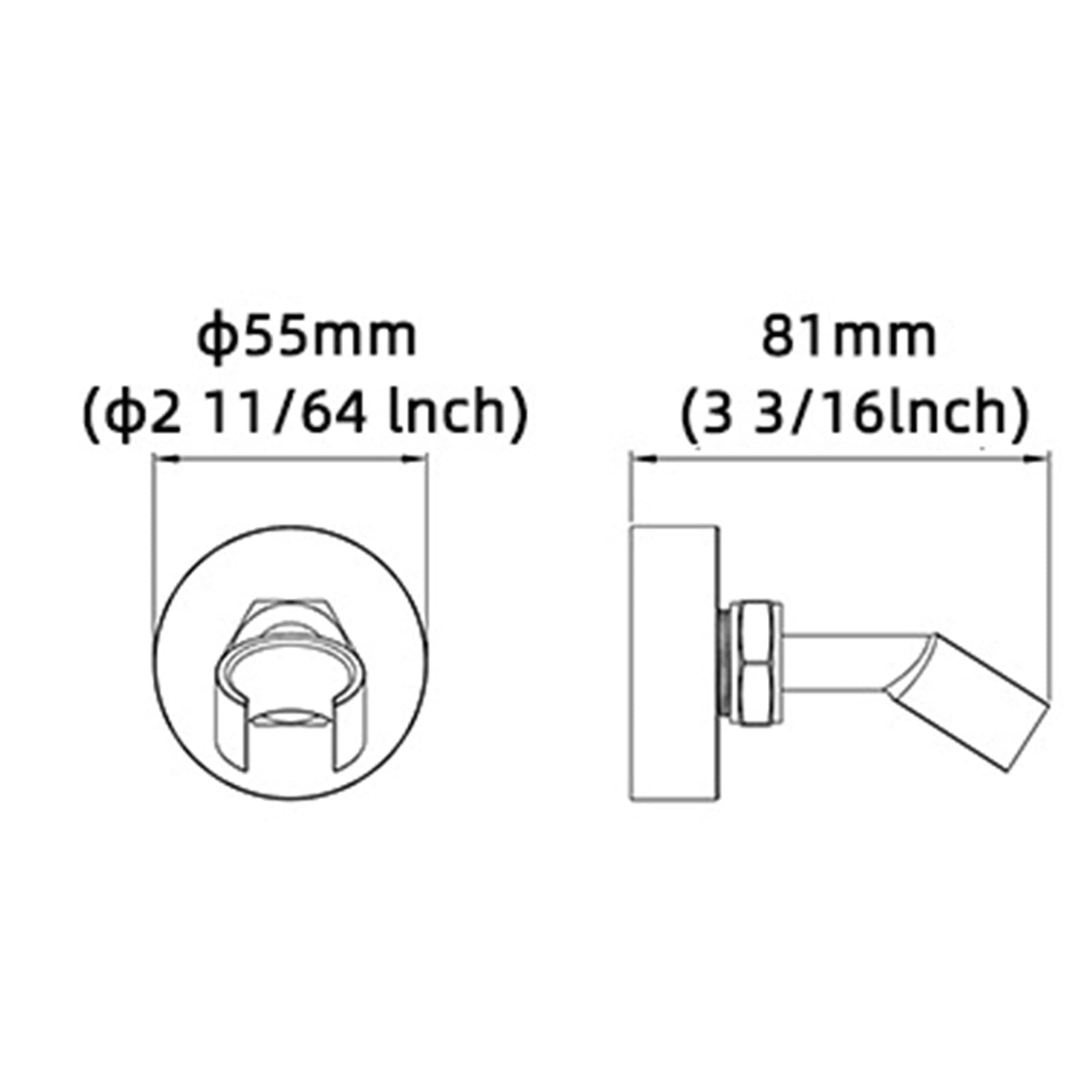 Soporte De Cabezal De Ducha, Soporte De Ducha De Mano De Acero Inoxidable 304, Soporte De Varilla De Ducha De Montaje En Pared Ajustable, Diseño Extraíble,Brushed