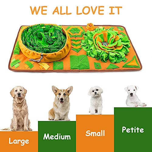 Awoof Snuffle Mat For Dogs, 34.6" X 19.6" Dog Feeding Mat, Sniff Mat Interactive Dog Puzzle Toys, Enrichment Nosework Feed Games For Stress Relief And Slow Eating Encourages Natural Foraging Skills #TOP7