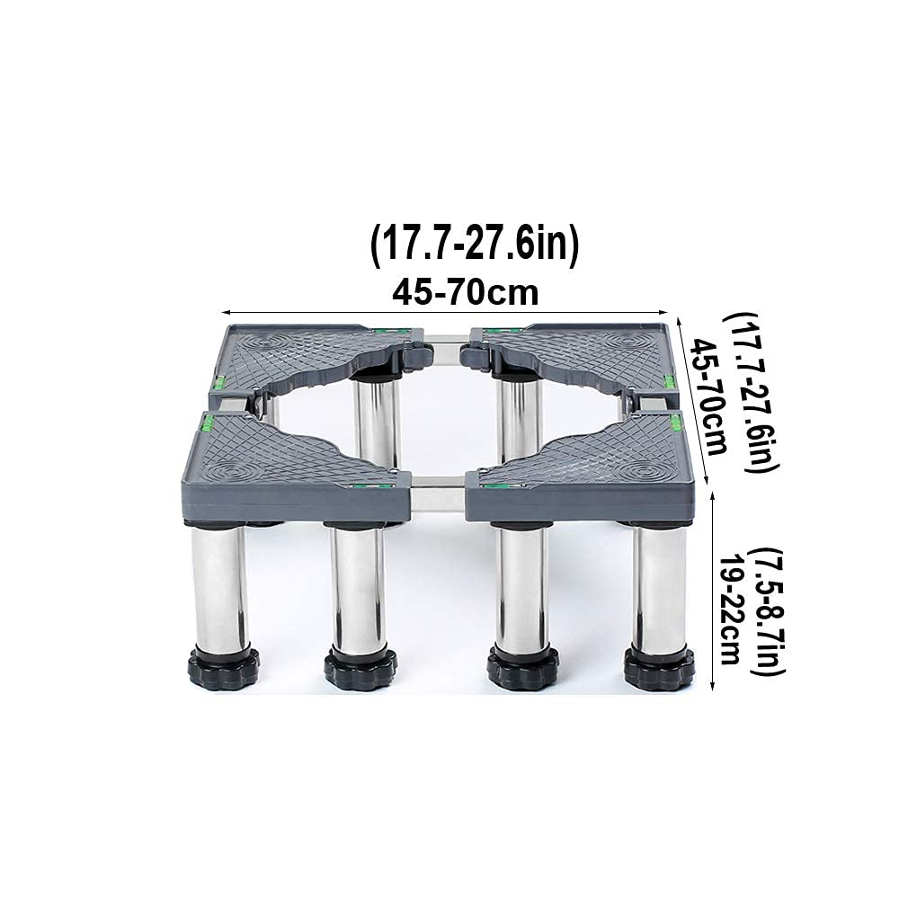 Soporte ajustable para lavadora con rodillos, bandeja de base elevada para refrigerador, lavavajillas y muebles, soporte versátil para electrodomésticos