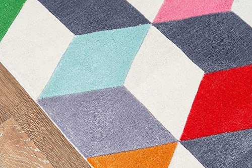 Image of Soft Woolen Modern Collection Tufted Carpet for Living Room Bedroom and Hall Size 7 x 10 Feet Color Multi
