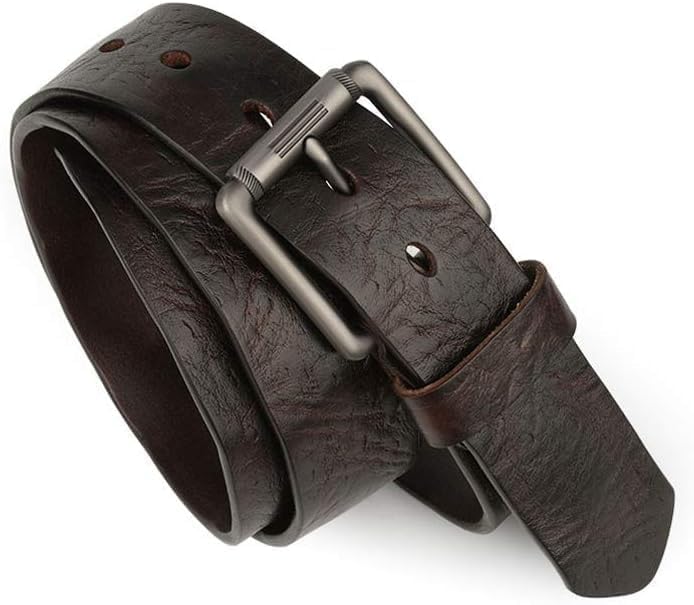 Sress Belts Buckle Belt Head Layer Pure Leather Men Belt Smooth Leather 105/110/115/120cm Soft Belt Casual Belts3