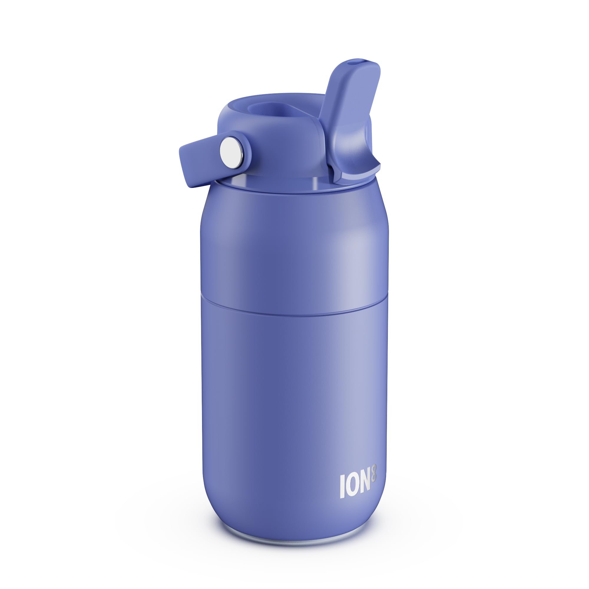 ION8 Primo Urban Insulated Water Bottle 360ml (12oz) – Leakproof Stainless Steel Bottle with Straw Lid, Fast Flow, Vacuum Insulated Cold Drinks, Cup Holder Friendly, Dishwasher Safe, Lilac